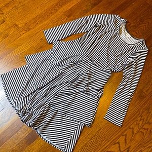 LulaRoe Georgia striped dress L
